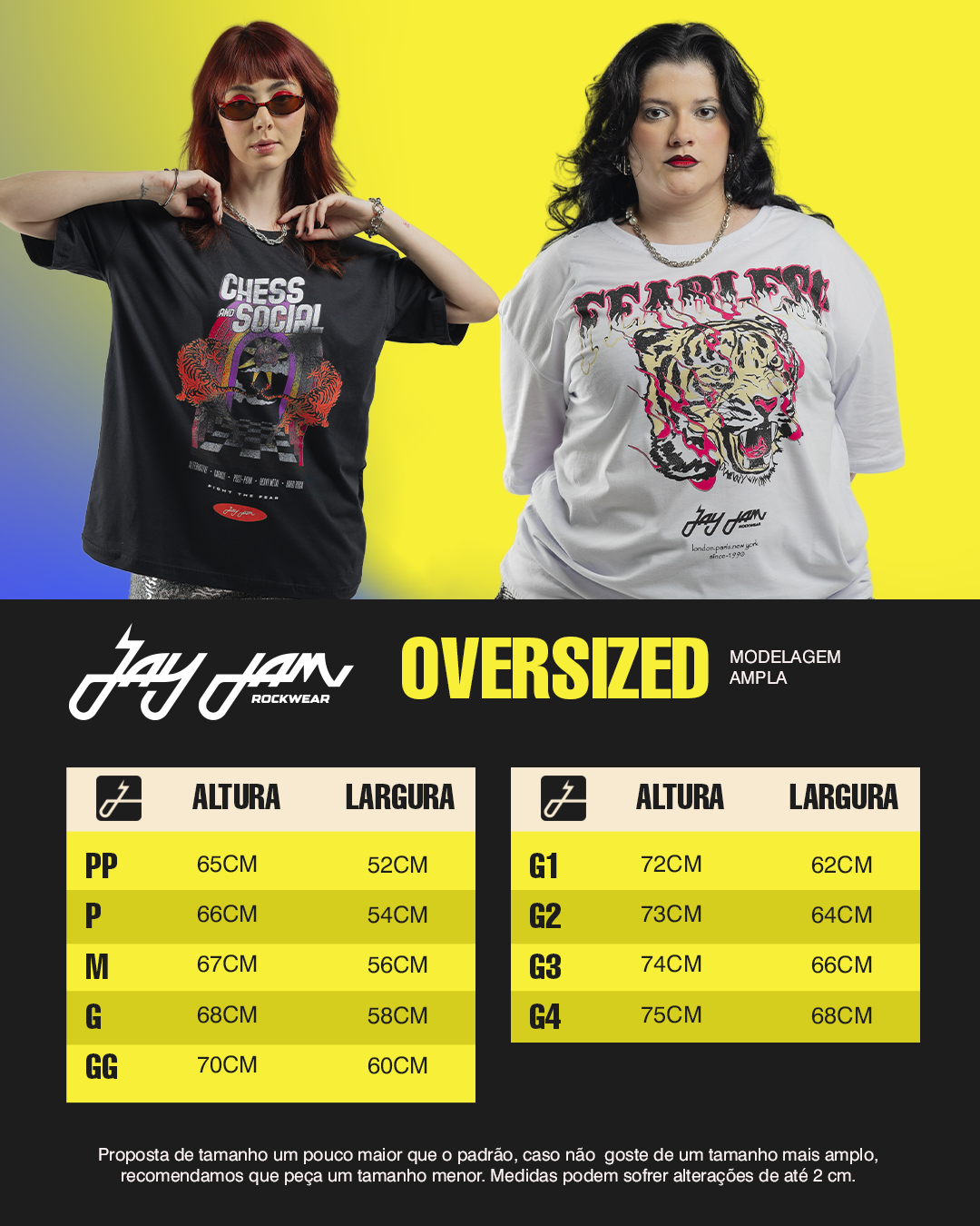01 camiseta t shirt oversized feminina create your own energy preto jayjam rockwear