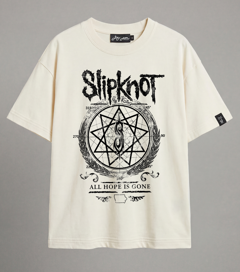 Camiseta Oversized Masculina Streetwear Slipknot All Hope Is Gone